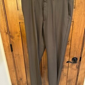 Haggar Men's Dark Brown Dress Pants